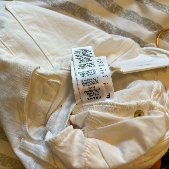 Frame Le Skinny De Jeanne Blanc Distressed Jeans - Picture 8 of 10